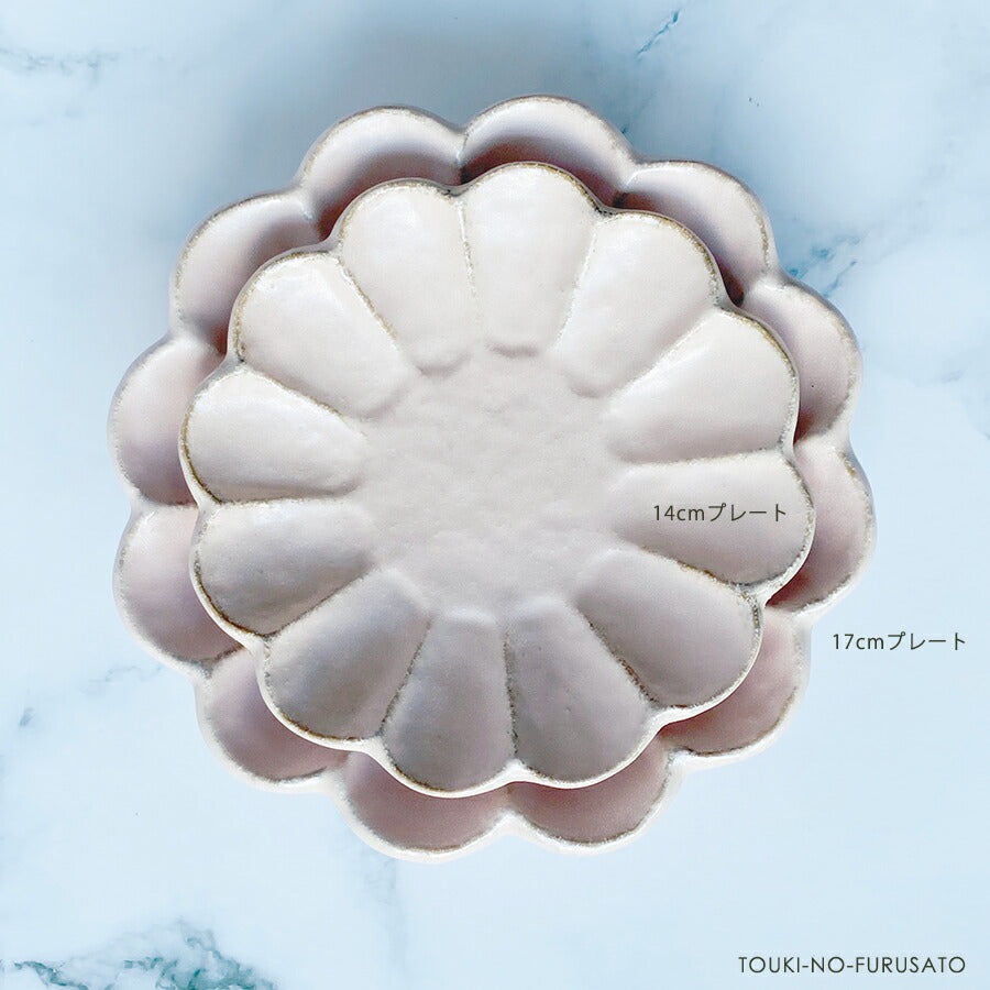 リンカ17cmプレート 桃練(ピンク) 17.5cm カネコ小兵 PINK 桃色 淡色 可愛い 取り皿 ケーキ皿 中皿 美濃焼 土岐市 リンカ 国産 かねこ小兵 おうちカフェ 食器 おしゃれ シンプル りんか 凛花 インスタ映え JAPAN  陶器のふる里  stockヤ(手配カ60)