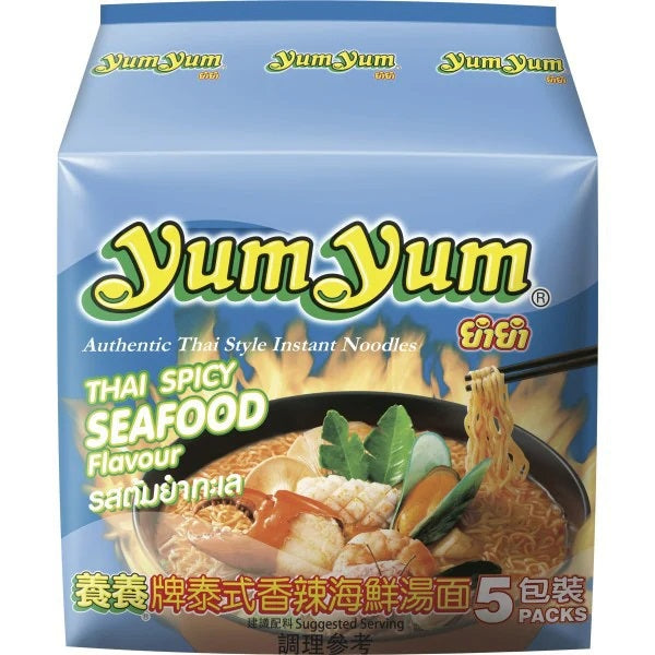 【送料無料】YumYum ヤムヤム インスタントヌードル スパイシーシーフード  (70g×5袋入り)×12個