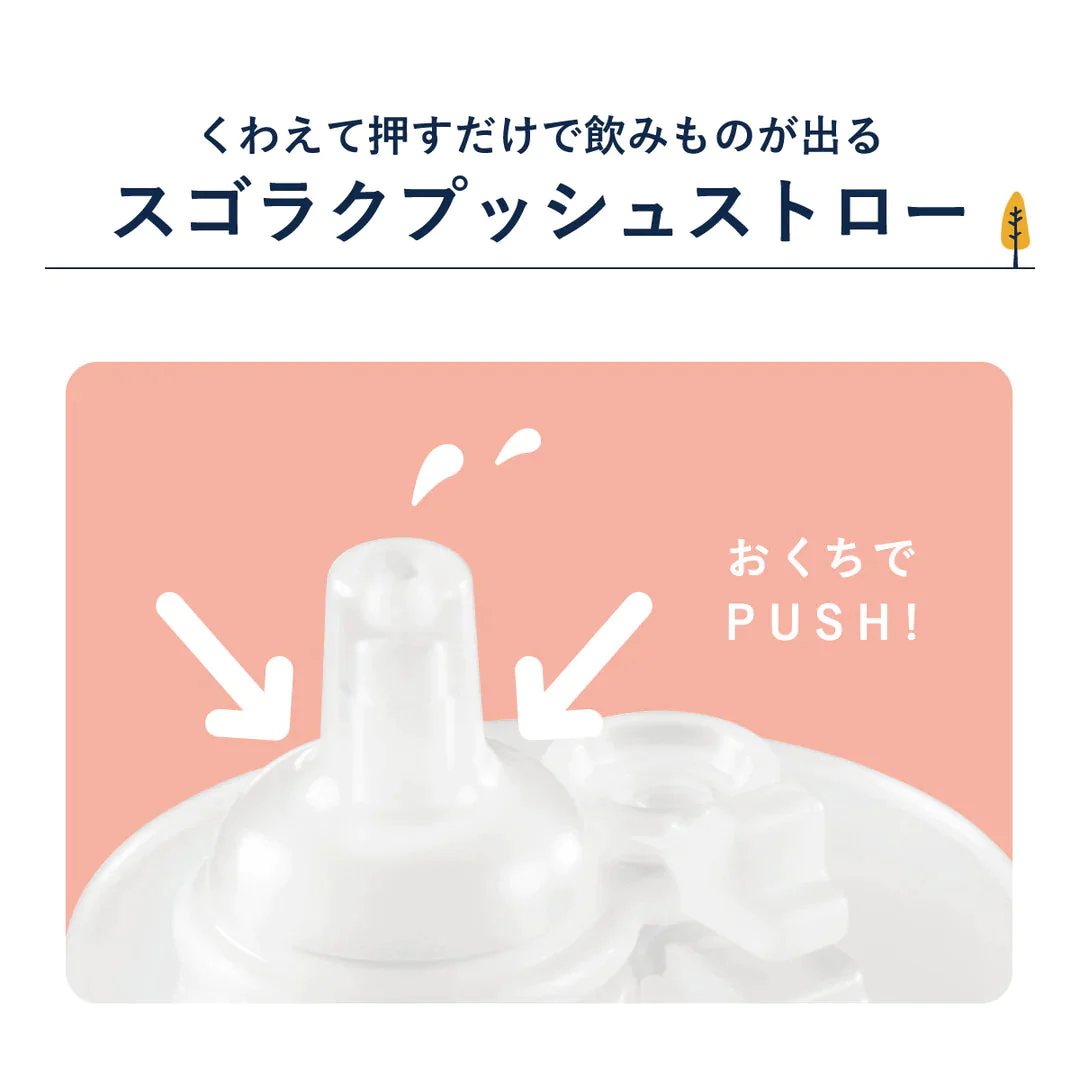 ラクマグ　ストロー＆コップはじめてセット（ボーダー）【ゲリラセール】【リリースSALE】