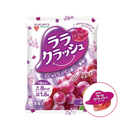 【送料無料】マンナンライフ ララクラッシュ ぶどう味 24g×8個入×1箱(12袋)