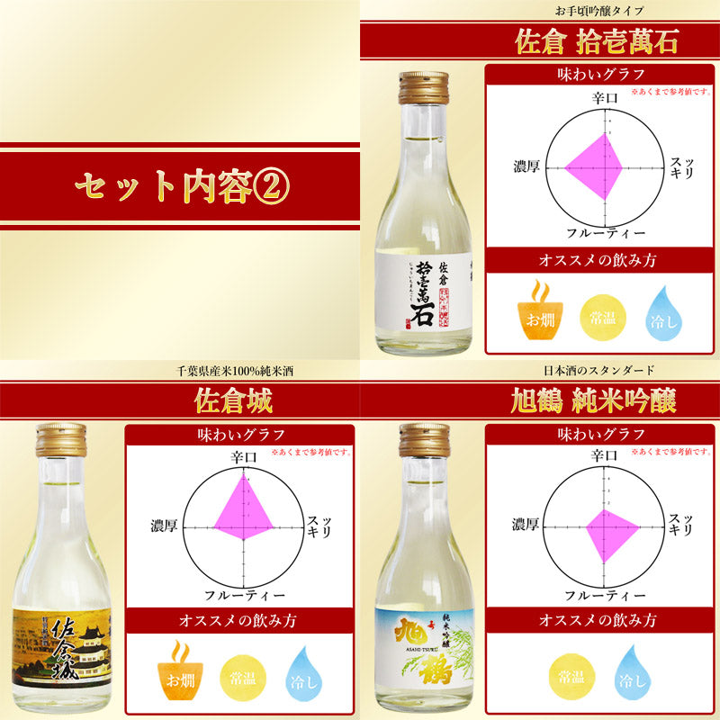 【グラス付き】日本酒 ミニボトル 180ml 8本 飲み比べセット 旭鶴