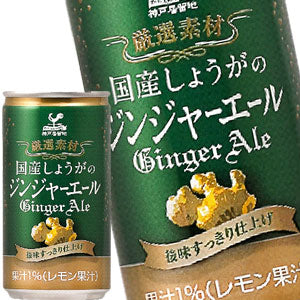 神戸居留地 国産しょうがのジンジャーエール 185ml缶×20本北海道、沖縄、離島は送料無料対象外［賞味期限：4ヶ月以上］［送料無料］【8月12日出荷開始】