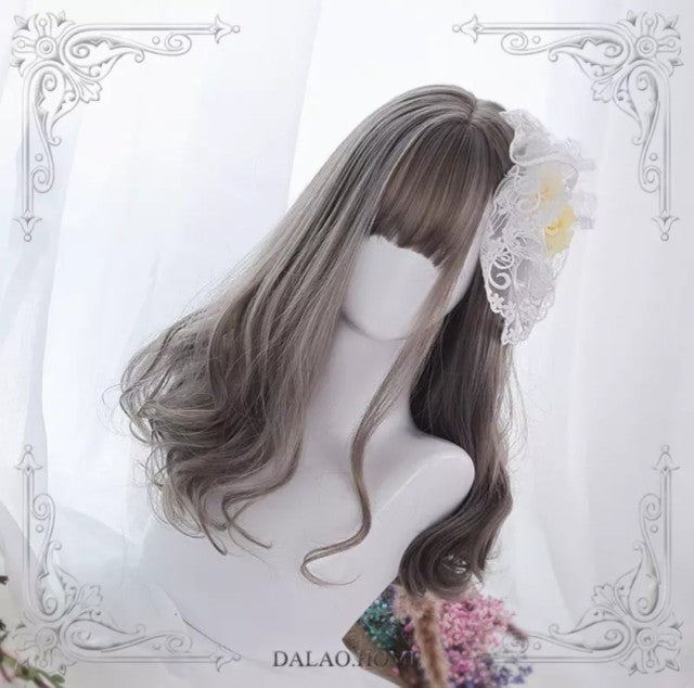 シルバー　フルウィッグ 自然 軽量 ミックス 小顔効果 ナチュラル 調整可能 サラツヤ 姫カット かわいい ウイッグ 綺麗 髪 コスプレ 仮装 ハロウィン コミケ 夏コミ