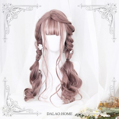 ピンク　ローズ　フルウィッグ 自然 軽量 小顔効果 ナチュラル 調整可能 サラツヤ 姫カット かわいい 綺麗 髪 ストレート 原宿系 ハロウィン コスプレ エクステ 耐熱 wig コミケ 夏コミ