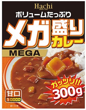 【送料無料】ハチ食品 メガ盛りカレー 甘口  300g×10個入【北海道・東北・四国・九州・沖縄県は必ず送料がかかります】