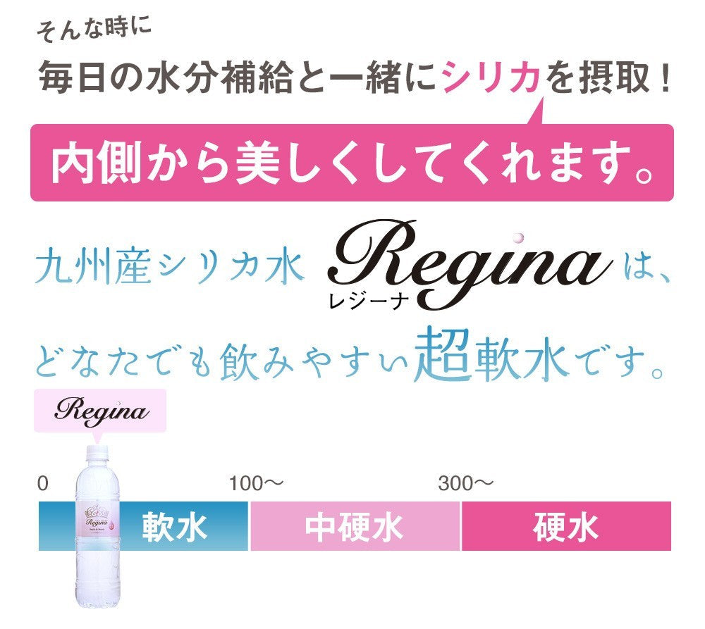 【最安値挑戦祭】シリカ水 525ml 40本 シリカウォーター 天然水 天然シリカ ミネラルウォーター 美ウォーター ケイ素水 水 軟水 レジーナ 国産 大分県産