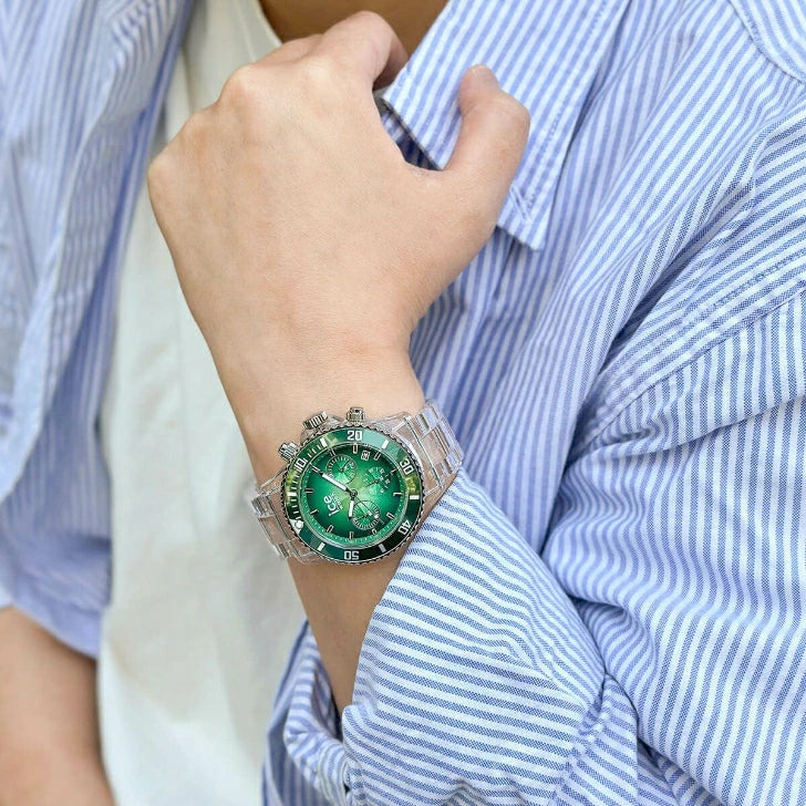 ice-watch アイスウォッチ ICE chrono - ディープグリーン - ミディアム 021442