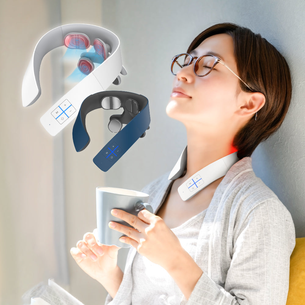 【3人シェア買いでお得】（ネイビーグリーン）NECK RELAX 1S 健康グッズ 首 肩 温熱 EMS