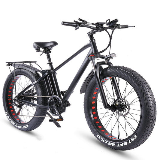 ファットバイク fatbike 26インチ電動アシスト自転車ファットバイク★最高級限定★7段ギア変速 48v 750w 24Ah大容量バッテリーディスクブレーキ★電動ハイブリッドサンドバイク サスペンション
