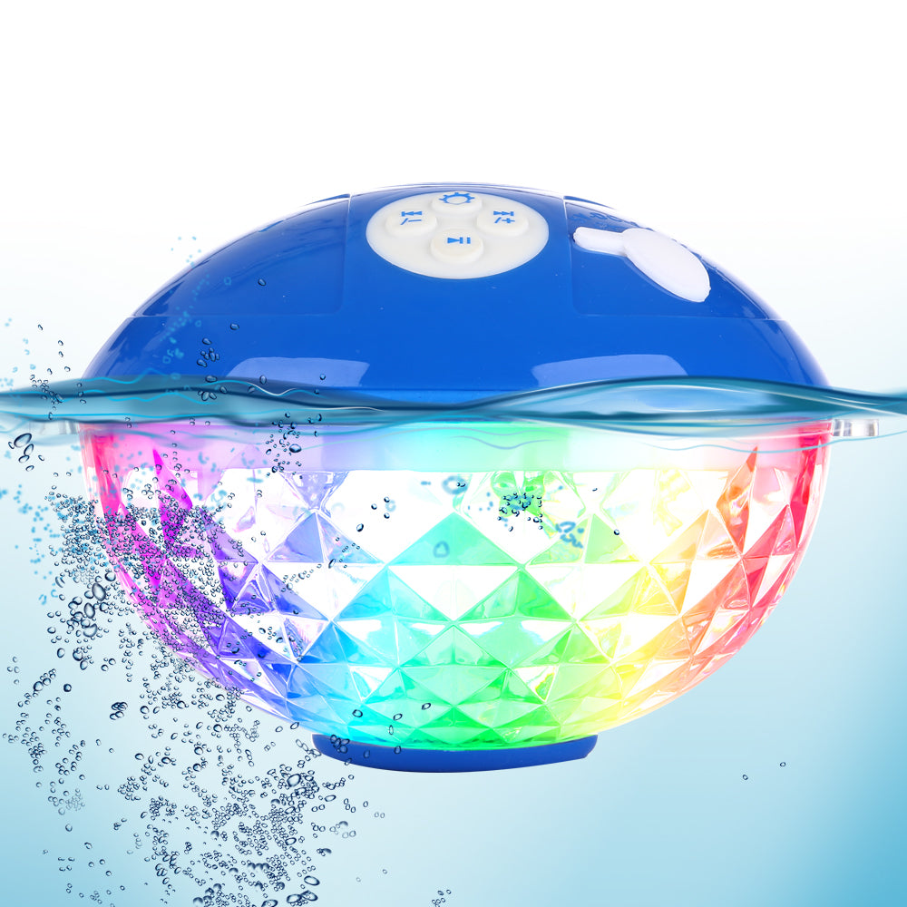 防水フローティング　BLUETOOTHスピーカー ワイヤレス　バスライトプールライト(w078)グレー