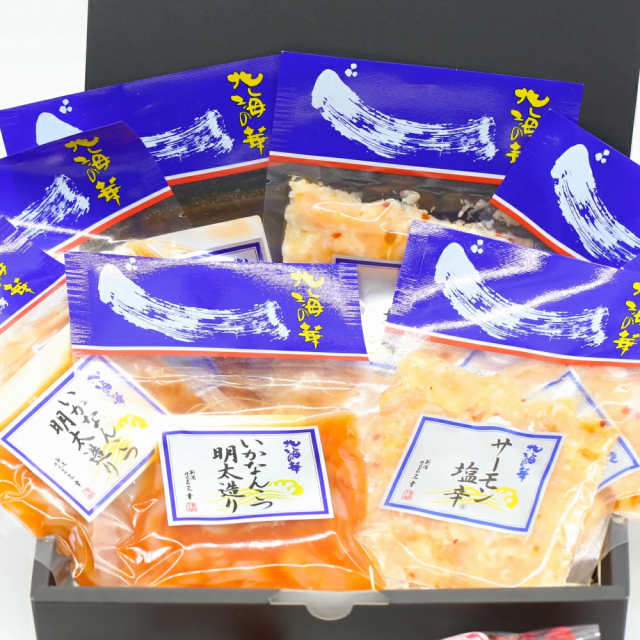 サーモン塩辛＆いかなんこつ明太造り 2袋づつ 400g