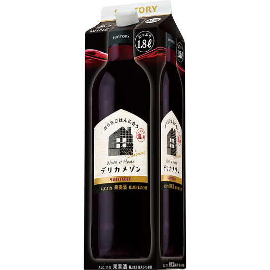 【送料無料】【2ケース販売】サントリー デリカメゾン 濃いめ 赤 1800mlパック×12本