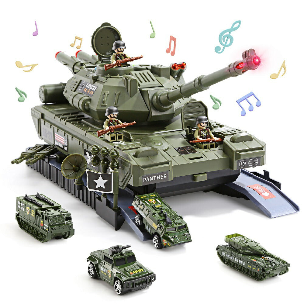 Cute Stone 戦車 2in1 おもちゃ 子供 タンクおもちゃ 軍用車両 室内遊び おままごと 収納式 タンクモデル ミニカー 合金製 自動発射 32点セット 音楽付き 戦車コレクション 自衛隊 軍事車両 ヘリコプター ごっこ遊び 人気 プレゼント 小学生 男の子 ギフト 送料無料