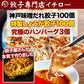 イチロー餃子の神戸味噌だれ餃子100個+生姜餃子100個+ハンバーグ3個セット
