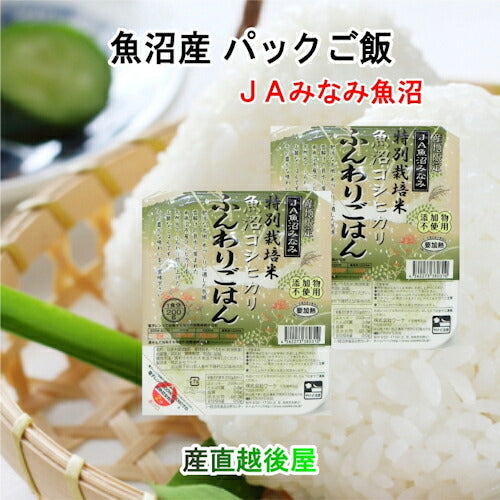 【送料込み】コシヒカリ パックライス 魚沼産 JAみなみ魚沼農協特Ａ地区 南魚沼産 コシヒカリ 特別栽培米パックごはん 200g 10個セット