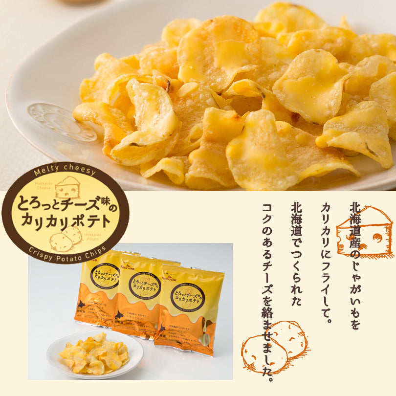 ★終売★ポテトファーム とろっとチーズ味のカリカリポテト 15g×6