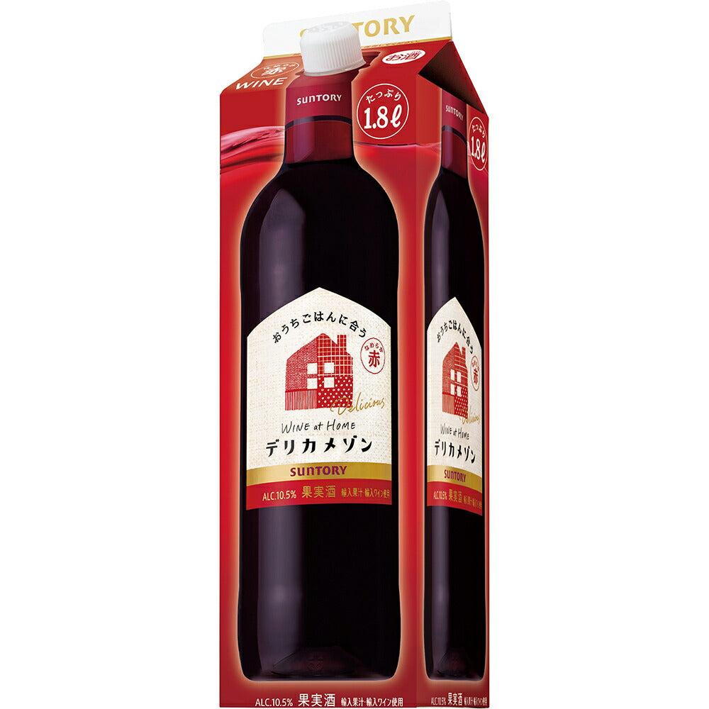 【送料無料】サントリー デリカメゾン 旨み赤 パック 1800ml 1.8L×12本【北海道・沖縄県・東北・四国・九州地方は必ず送料が掛かります】
