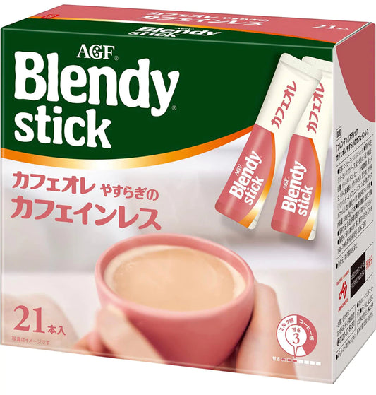 　外箱なしで配送　　AGF ブレンディ スティックカフェオレ やすらぎカフェインレス 21本