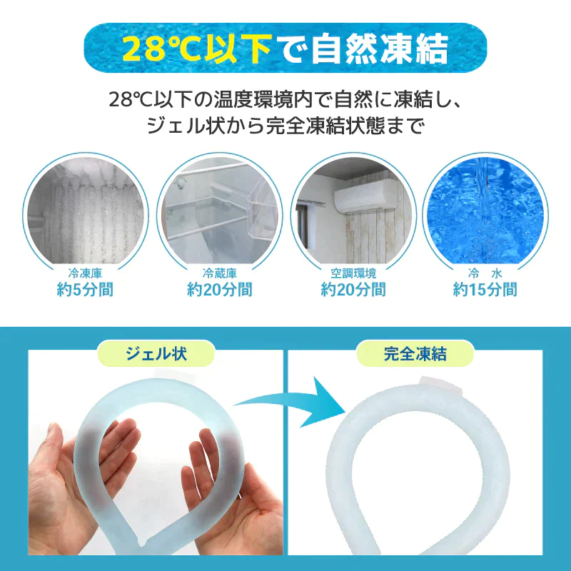 【大人 Lサイズ ホワイト】UQLIFE クールリング 大人 Lサイズ ホワイト