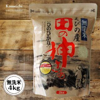 4kg （2kg×2袋） 令和３年産 無洗米 宮崎県えびの産 ヒノヒカリ