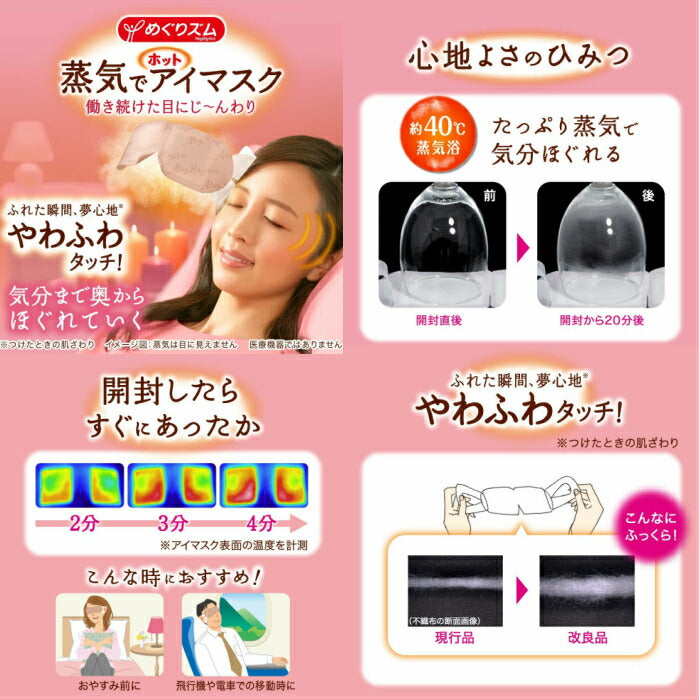 (4箱) 花王 めぐりズム蒸気でホットアイマスク ローズ 12枚入