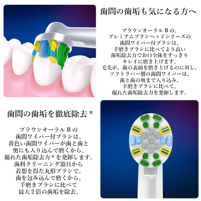 Braun Oral-B 純正 ブラウン オーラルB 歯間ワイパー付ブラシ×3 替えブラシ 歯間ワイパー 交換ブラシ 電動歯ブラシ EB25