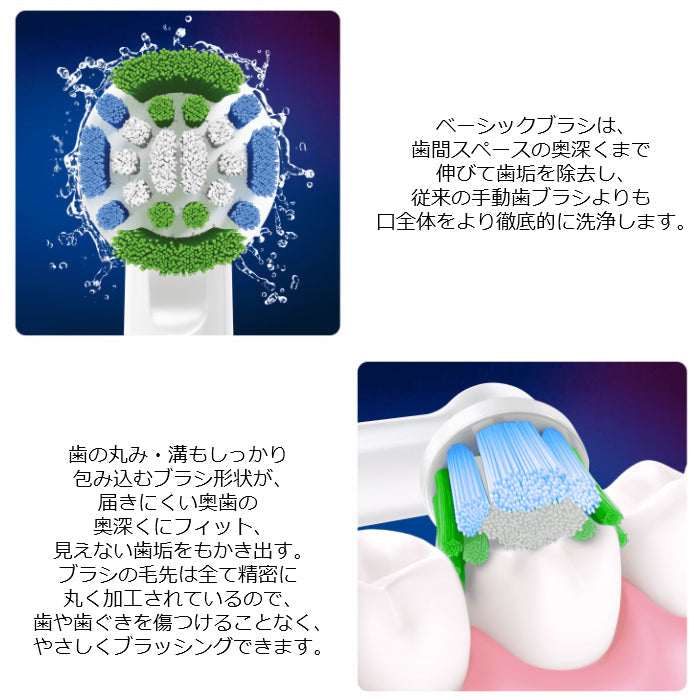 Braun Oral-B 純正 ブラウン オーラルB ベーシックブラシ 4本入り ベーシック 替えブラシ オーラルビー oralb 交換ブラシ 交換歯ブラシ EB20