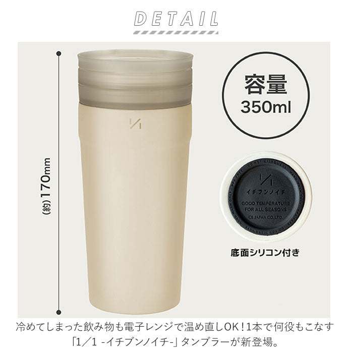 【アイボリー】 タンブラー 保温 保冷 蓋付き 通販 ステンレスタンブラー 350ml 真空断熱 インナーカップ付き 食洗機対応 温めなおせる 電子レンジ 温め直し可能 紅茶 お茶 フィルター付き 1／1