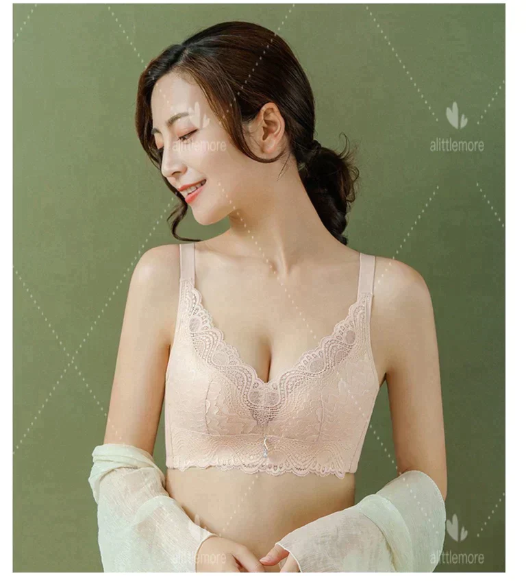 2枚入　36/80厚手パット ブラック+ランダム色/ノンワイヤー・育乳ブラジャー★レース　育乳　ノーワイヤー　ナイトブラジャー　脇高ブラ　セクシー 谷間　盛れる　補正ブラ