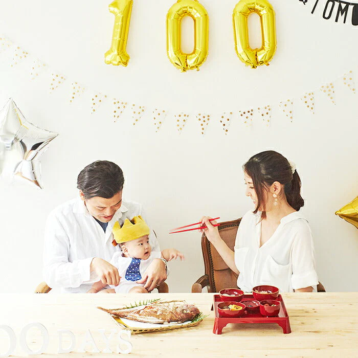 お食い初め 食器セット （女の子用） 漆器 食器 お祝い膳 百日祝い 100日 食い初め 【歯固めの石・説明書付】