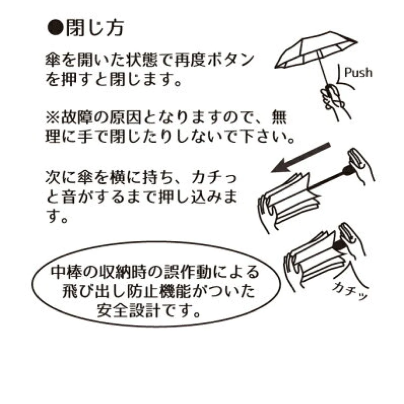【ネイビー】H・A・U 雨晴兼用 日傘 自動開閉ミニ傘 メンズ