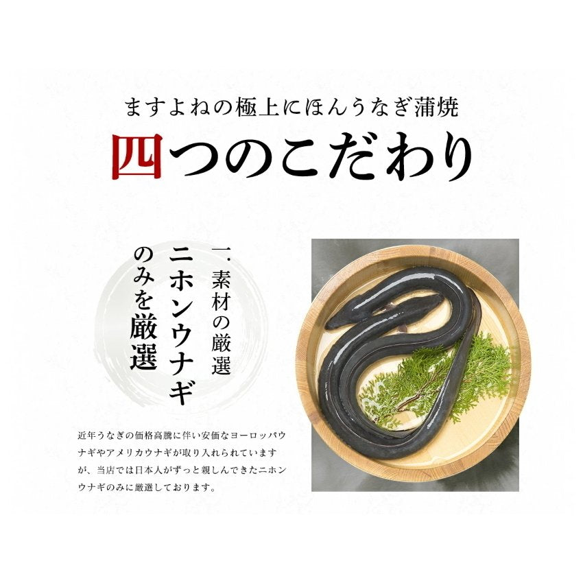 自宅用うなぎ蒲焼き4尾（台湾産）タレ・山椒付セット ますよね監修