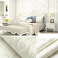 壁紙 ダマスク柄 ホワイト 白  damask 53cm×1000cm DIY のりなし かわいい おしゃれ クロス 補修 ラグジュアリー 北欧 賃貸壁紙 背景 プレゼント 贈物 厚手 シンプル ベッドルーム リビング お洒落 防音 リメイク リフォーム