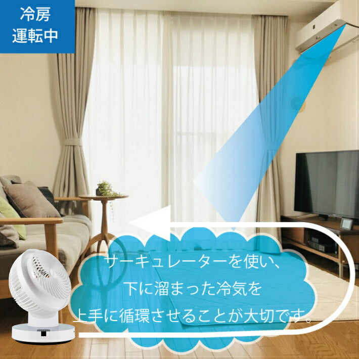 3D首振り リモコン付きサーキュレーター SU-CL20RWA