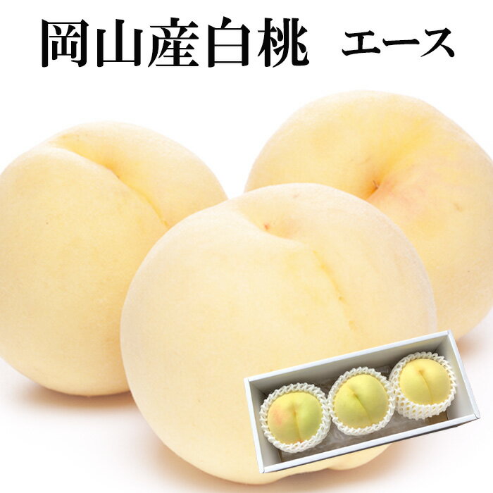 岡山産 白桃 エース 約900g 3玉入り