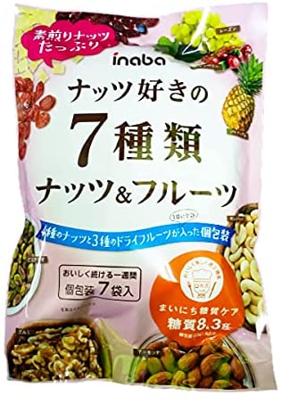 【送料無料】稲葉ピーナツ ナッツ好きの７種類ナッツ＆フルーツ (個包装7袋入り)×12個ロカボ 低糖質 糖質オフ