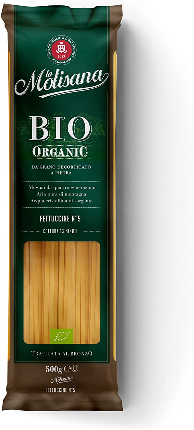 【送料無料】ラ・モリサーナ 有機フェットチーネ(No.5) 500g×18本【モンテ物産】