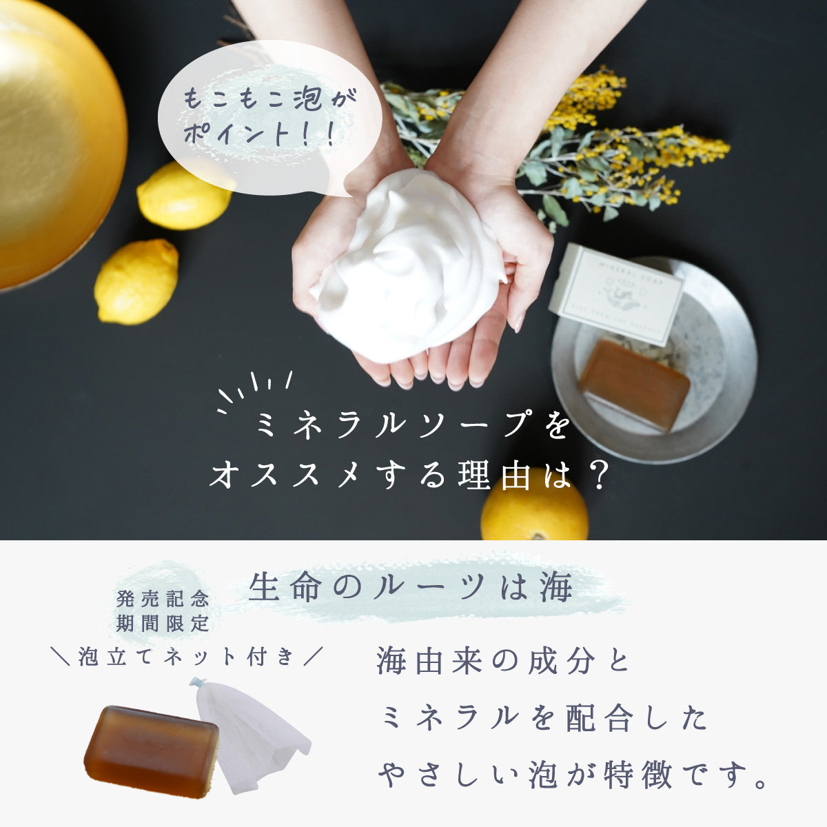 【3人シェア買いでお得】ミネラルソープ1個