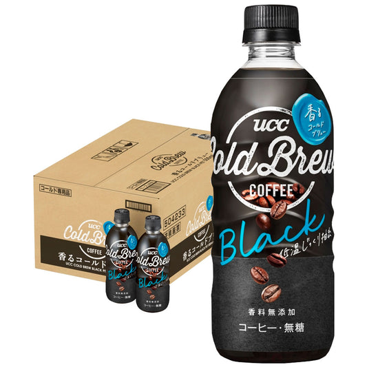【訳あり】【ケース破損品】【送料無料】UCC 上島珈琲 BLACK無糖 COLD BREWブラックコールドブリュー 500ml×1ケース/24本