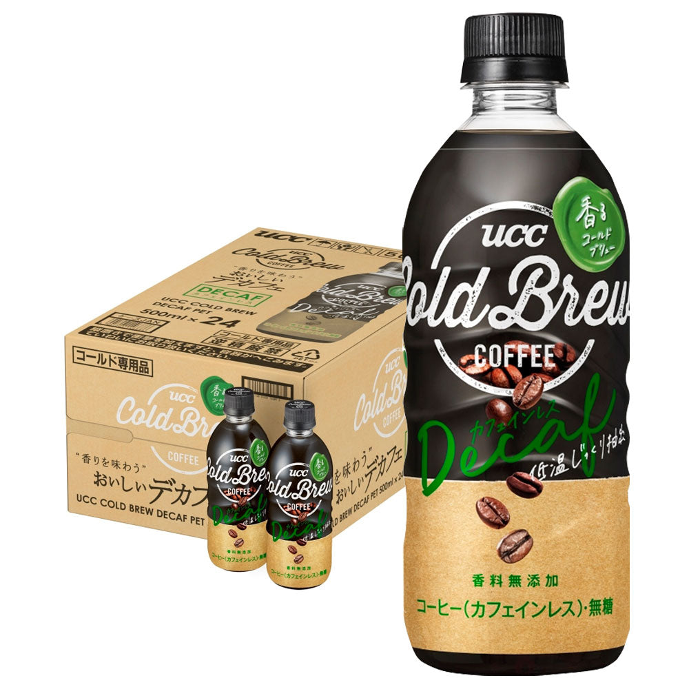 【送料無料】UCC上島珈琲 BLACK COLD BREW DECAFブラック コールドブリュー デカフェ 500ml×1ケース／24本