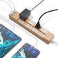 USB充電 木目調 電源タップ 2ポート合計2.4A出力 コンセント 4口 2m 雷ガード 18ヵ月保証 テレワーク スマホ タブレット コンセントタップ USBタップ 延長コード【ライトブラウン】