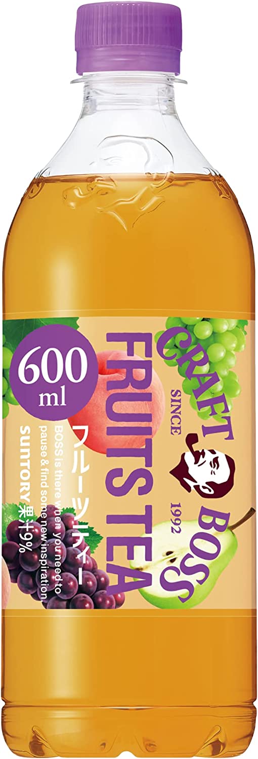 【訳あり】【ケース破損品】【送料無料】サントリー クラフトボス フルーツティー 紅茶 600ml×24本