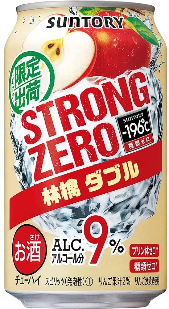 【訳あり】【キズ・へこみ有り】【送料無料】サントリー -196℃ ストロングゼロ〈林檎ダブル〉350ml×24本【北海道・東北・四国・九州地方は別途送料がかかります】