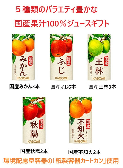 御歳暮 フルーツジュース 国産果汁 ギフト プレゼント 飲み比べ お歳暮【送料無料】カゴメ 国産プレミアムジュースギフト KT-30S 1セット【熨斗・ご贈答品の対応可】【メーカー包装紙で包装】
