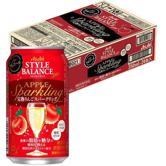 【送料無料】アサヒ スタイルバランス 完熟りんごスパークリング 350ml×3ケース/72本