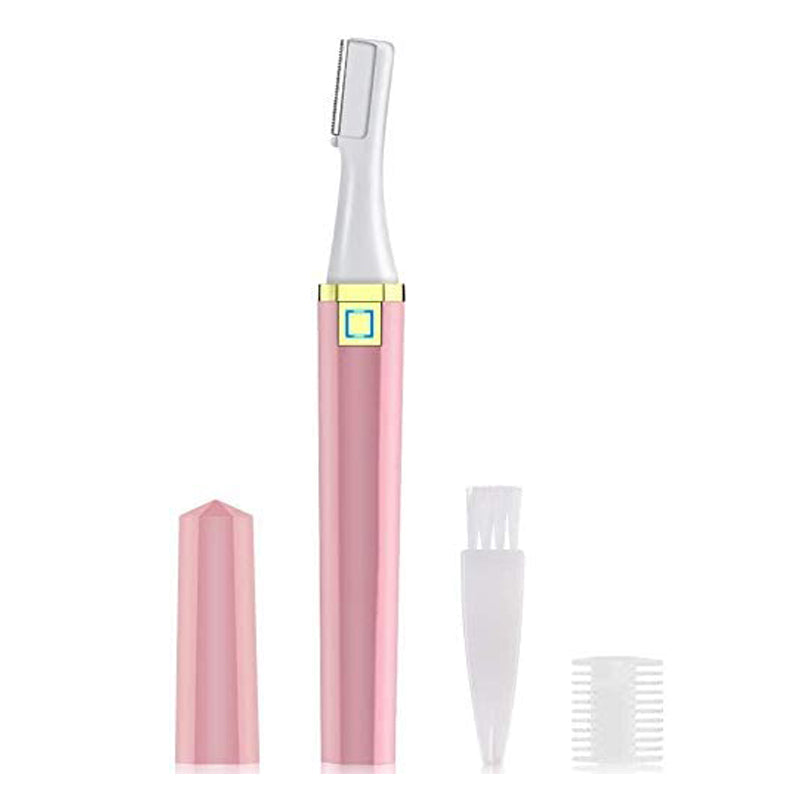 眉毛シェーバー フェイスシェーバー まゆげカッター 女性 メンズ 眉毛カッター レディースシェーバー 電動 顔そり 内刃水洗い可能 頬 脇 足 うぶ毛 産毛処理 マユコーム付き USB充電式 眉コーム付き 男女兼用 ピンク/ホワイト 送料無料