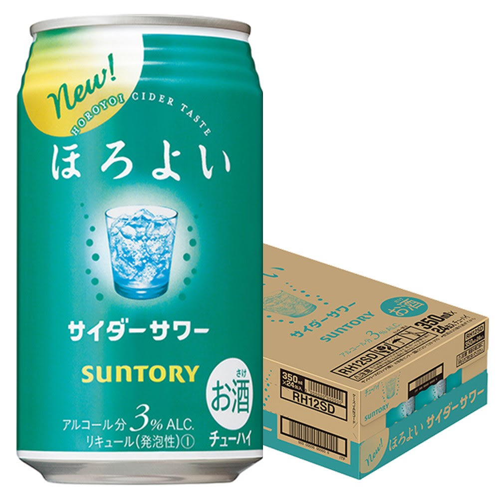 【送料無料】サントリー ほろよい サイダーサワー 3％ 350ml×1ケース/24本【北海道・東北・四国・九州地方は別途送料が掛かります】