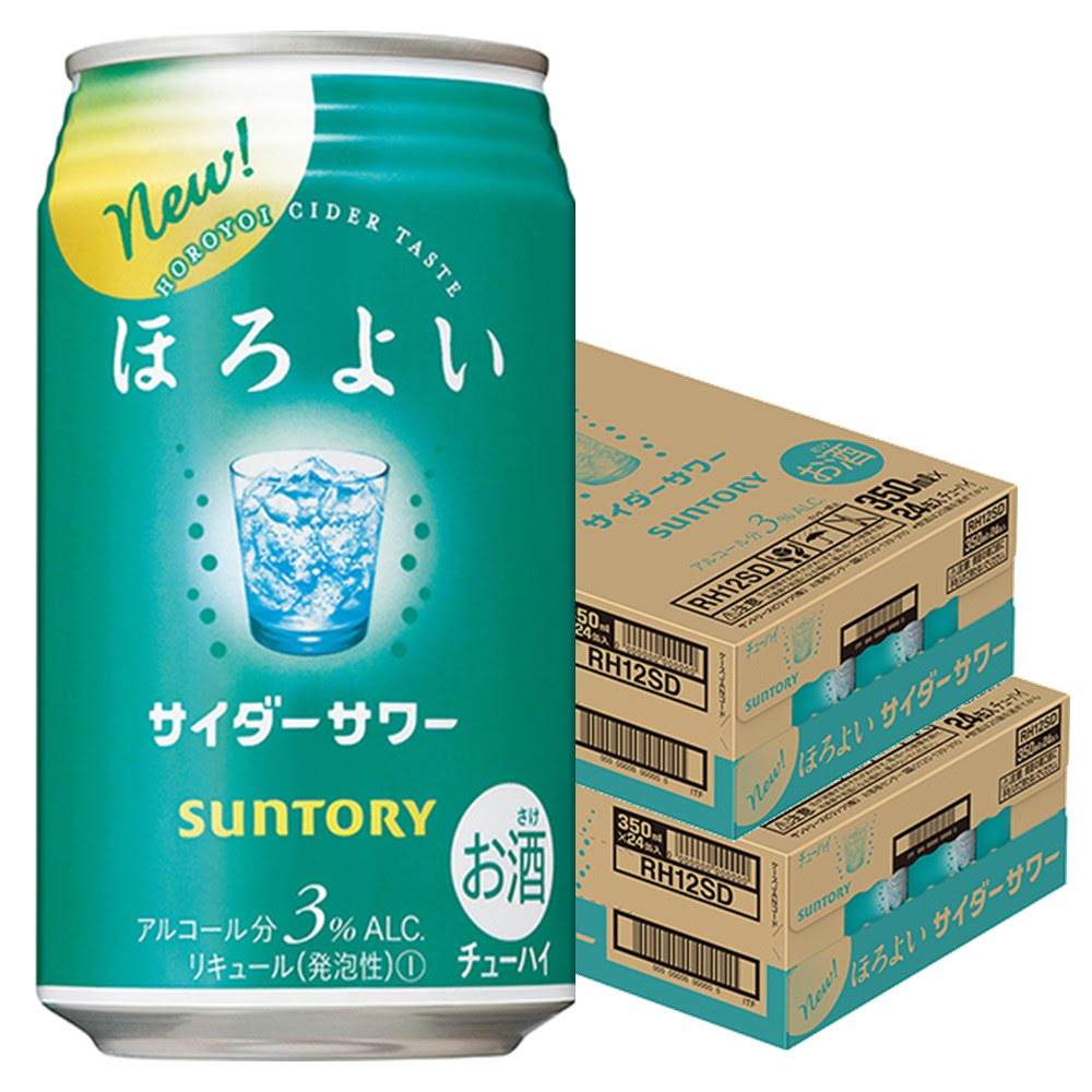 【送料無料】サントリー ほろよい サイダーサワー 3％ 350ml×2ケース/48本【北海道・沖縄県・東北・四国・九州地方は必ず送料が掛かります】
