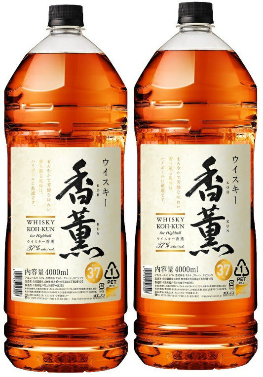 【送料無料】合同酒精 ウィスキー 香薫 37度 4000ml 4L×2本【北海道・沖縄県・東北・四国・九州地方は必ず送料がかかります】