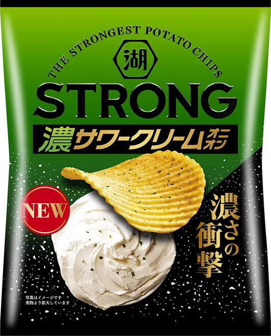 【送料無料】湖池屋 KOIKEYA　STRONGポテトチップス　サワークリームオニオン 56g×2ケース/24袋